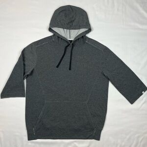 Nike Baseball Mens 3/4 Sleeve Hoodie Sweatshirt Sz Medium Grey Pullover A2